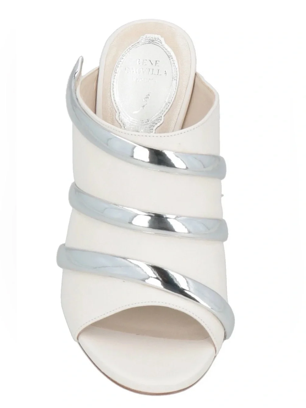 RENE CAOVILLA Leather Mule Sandals US7 UK4 EU37 $1370 NIB